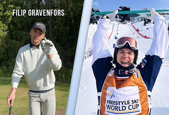 Kan en elitskid�kare spela golf? Filip Gravenfors testar