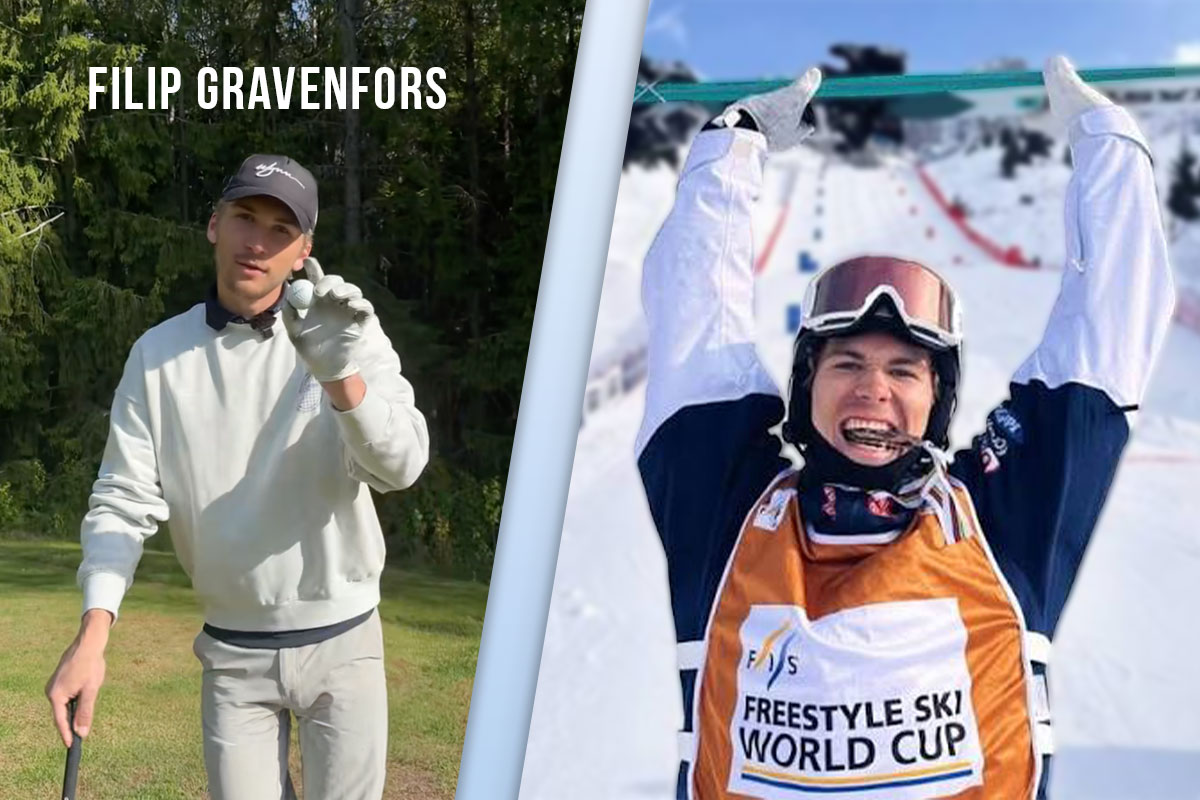 Filip Gravenfors spelar golf
